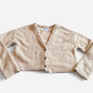 Cropped Fuzzy Cardigan